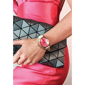 Pink Brush - Cuir Croco Rose