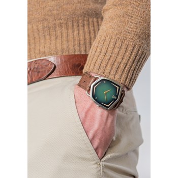 Green Spectra - Cuir Autruche Marron