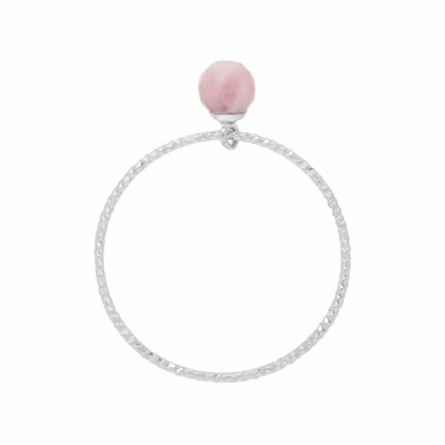 Bague Argent Rose Perle Pierre De Lune Rose ORUSBIJOUX MATY