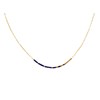 Collier femme minimaliste délicat chaîne ultra fine perle miyuki-Plaqué or - vue V1