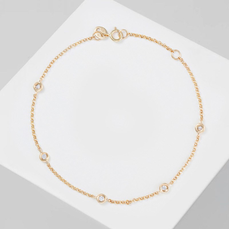 Bracelet 'Rayonnant' Or jaune et Diamant - vue 3