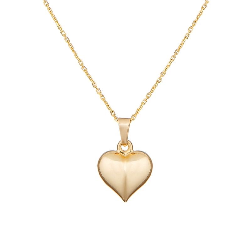 Collier coeur doré Or jaune 375/1000
