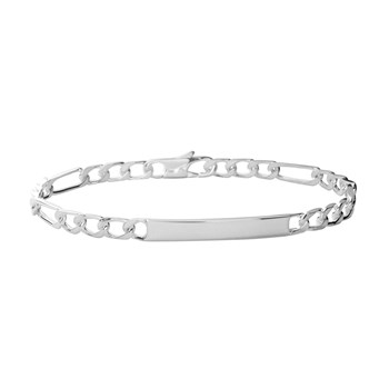 Gourmette Brillaxis argent rhodié maille alternée
18cm