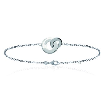 Bracelet Brillaxis anneaux entrelacés argent