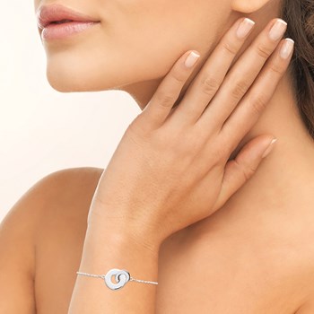 Bracelet Brillaxis anneaux entrelacés argent