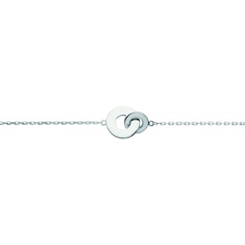 Bracelet Brillaxis anneaux entrelacés argent
