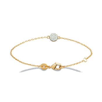 Bracelet Brillaxis pastille empierrée dorée