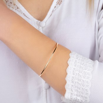 Bracelet jonc Brillaxis plaqué or jaune 62mm
fil 2mm