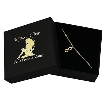 Anklet chain infinity symbol pendant Gold-plated 750 3 microns