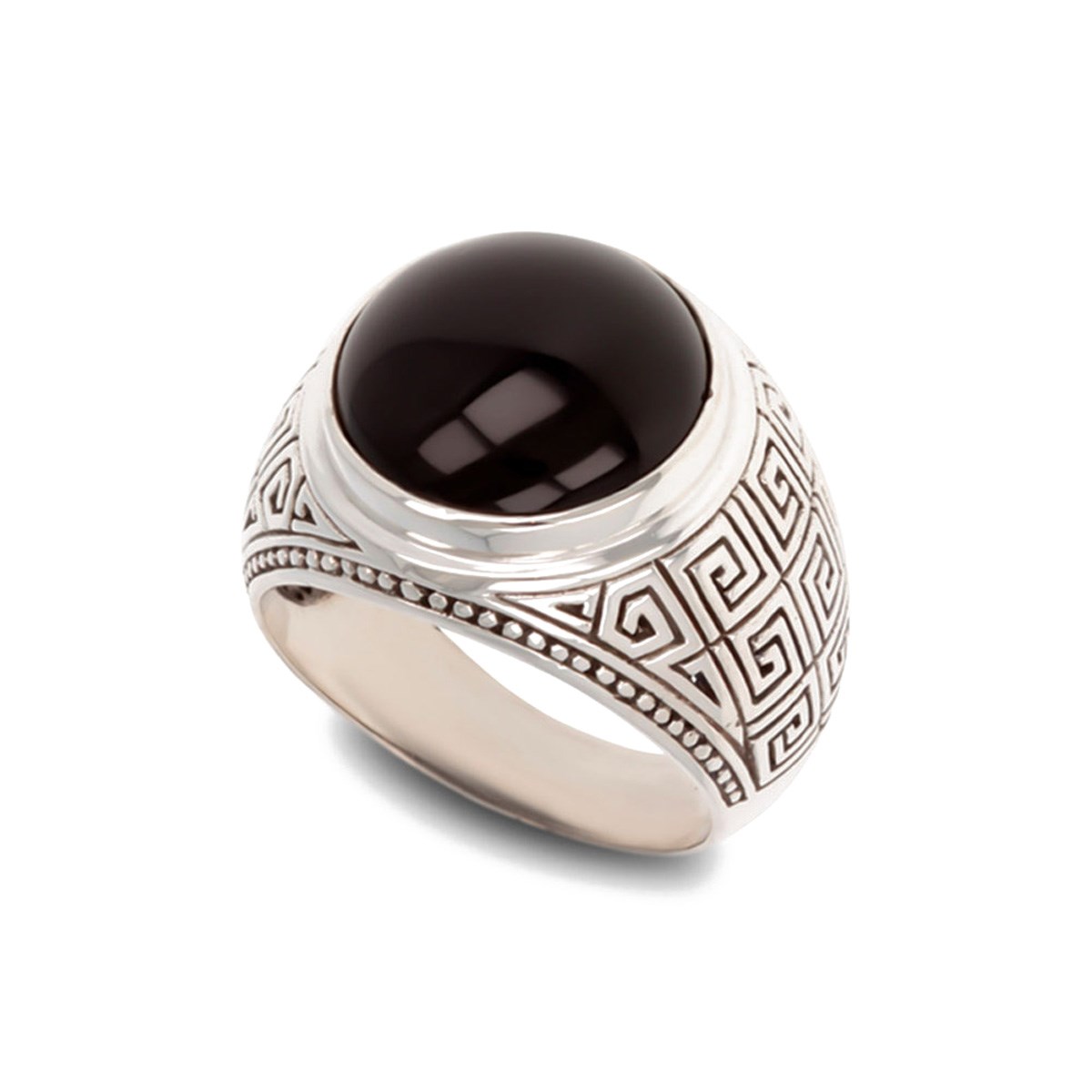 Bague Chevalière pour Femme en Argent 925 avec Onyx Noir | Idée Cadeau Parfaite | Bijou Unique Aden