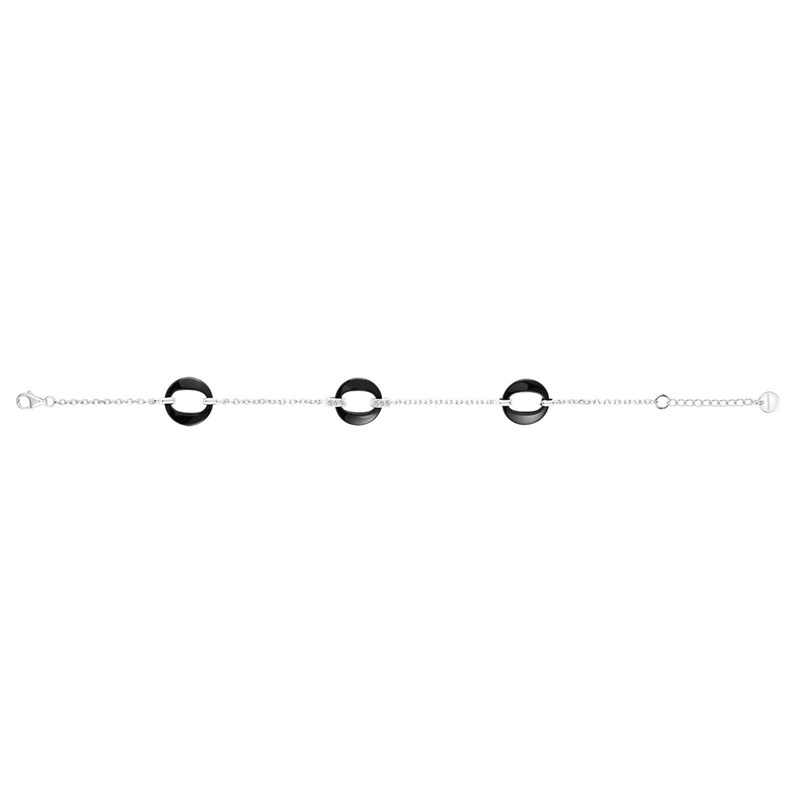 Bracelet souple Nora en Argent avec oxyde de zirconium blanc