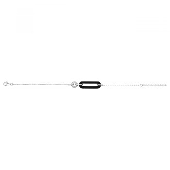 Bracelet souple Madison en Argent avec oxyde de zirconium blanc