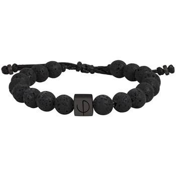 Bracelet souple Orso en Acier 316L avec lave noir
