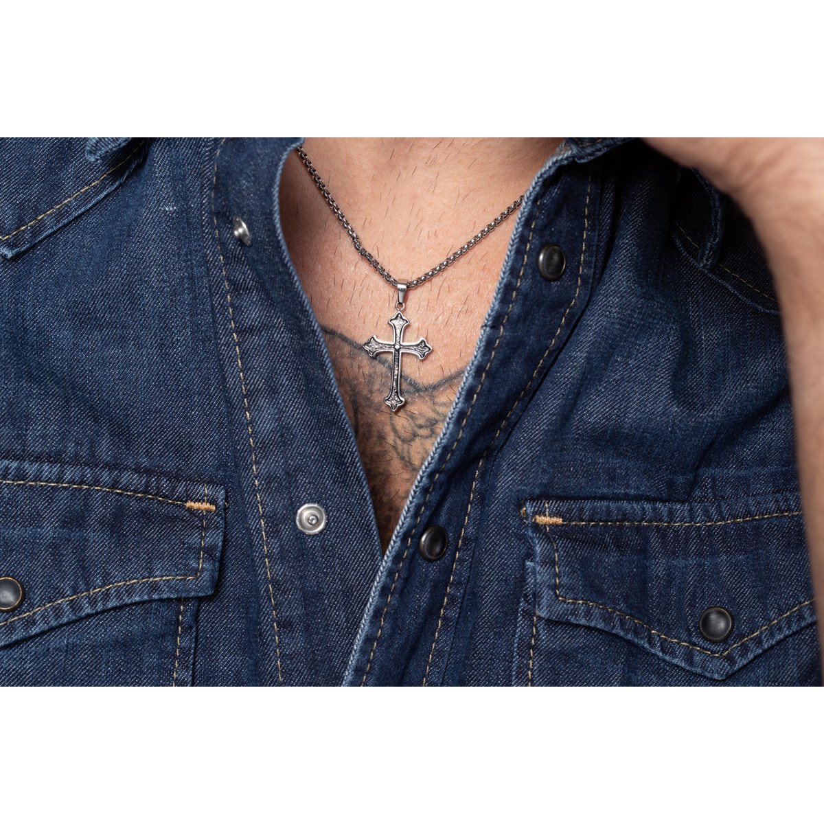 Collier Jin en Acier 316L - vue 2