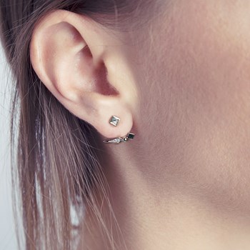 Boucles d'oreilles devant / derrière en Argent