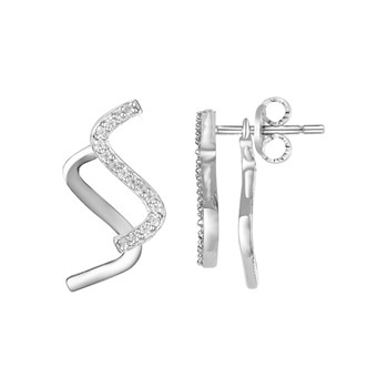 Boucles d'oreilles devant / derrière en Argent