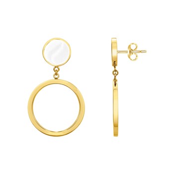 Boucles d'oreilles pendantes Olive en Acier