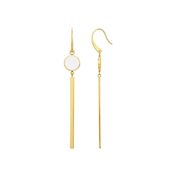 Boucles d'oreilles pendantes Olive en Acier