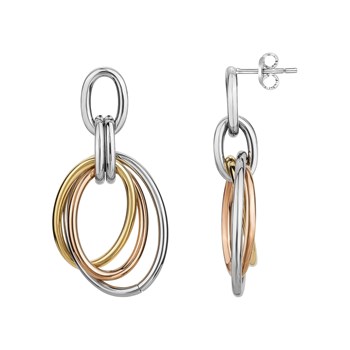 Boucles d'oreilles pendantes Amber en Acier