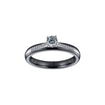 Bague Isabel en Argent avec oxyde de zirconium blanc