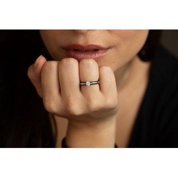Bague Isabel en Argent avec oxyde de zirconium blanc