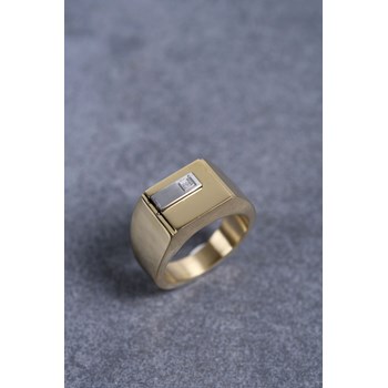 Chevalière Christiano en Acier 316L avec diamant blanc