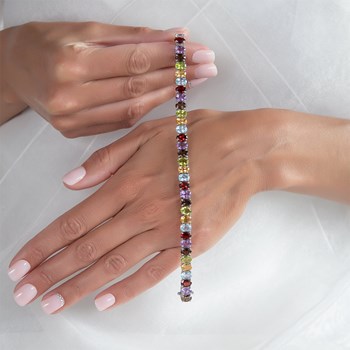 Bracelet Peridot Citrine Topaze Grenat Améthyste en argent 925 : un bijou unique et original | Aden Boutique
