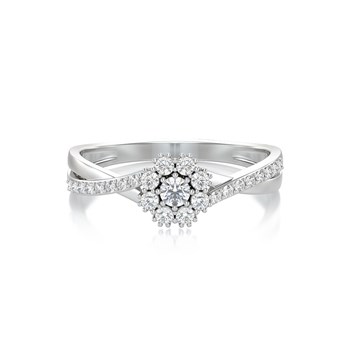 Bague ADEN Or 750 Blanc Diamants 2.02grs