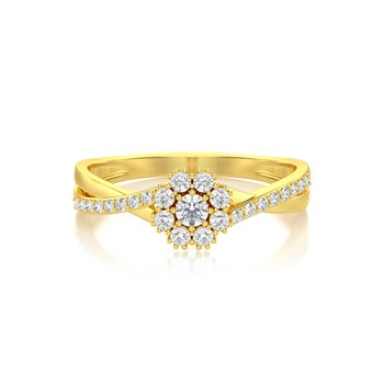 Bague ADEN Or 750 Jaune Diamants 2.02grs