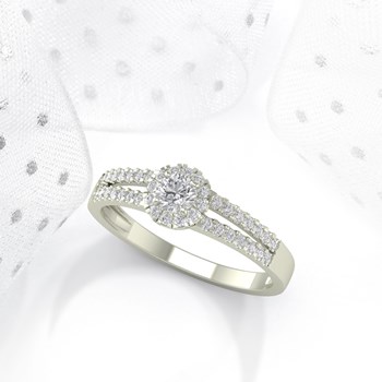Bague ADEN Or 750 Blanc Diamants 1.902grs
