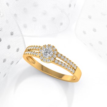 Bague ADEN Or 750 Jaune Diamants 1.902grs