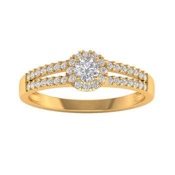 Bague ADEN Or 750 Jaune Diamants 1.902grs