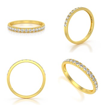 Alliance Or 750 Jaune Diamants 1.57grs