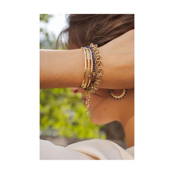 Gold-plated mesh bracelet, adjustable chain