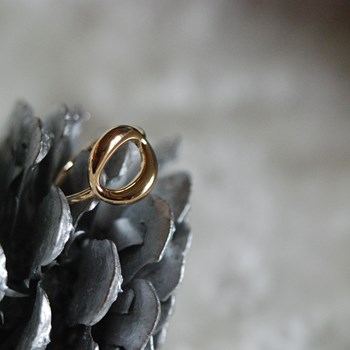 Bague plaqué or jaune ovale MARGOT - Bijoux Privés Discovery