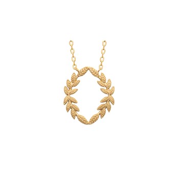 Vergulde ketting DAHLIA die een opgerold blad voorstelt - Bijoux Privés Discovery