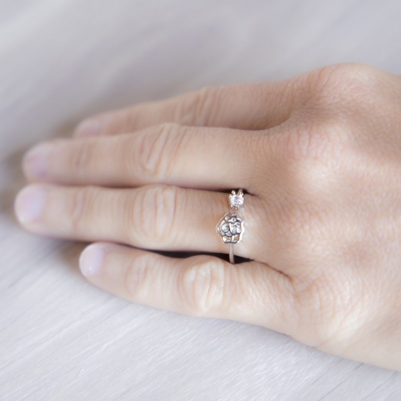 Bague Femme Ajustable ROSANA Strass - vue 3