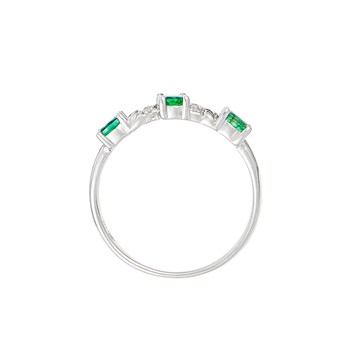 Bague ' Esméralda' Or blanc et Grenat