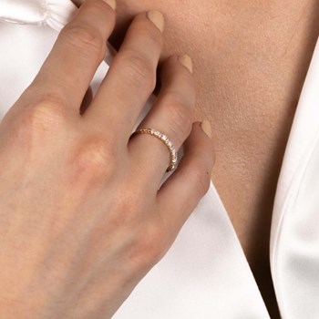 Bague 'Fanny' Or jaune et Diamant