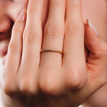 Bague 'Plissée' Or jaune