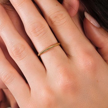 Bague 'Plissée' Or jaune