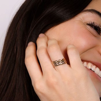 Appartenance' ring Tricolor gold