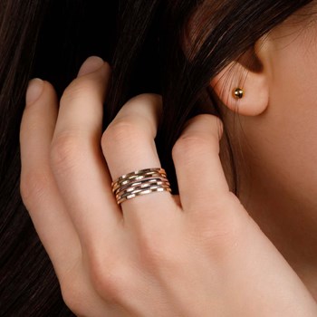 Appartenance' ring Tricolor gold