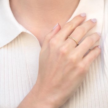 Poussière' ring Yellow gold