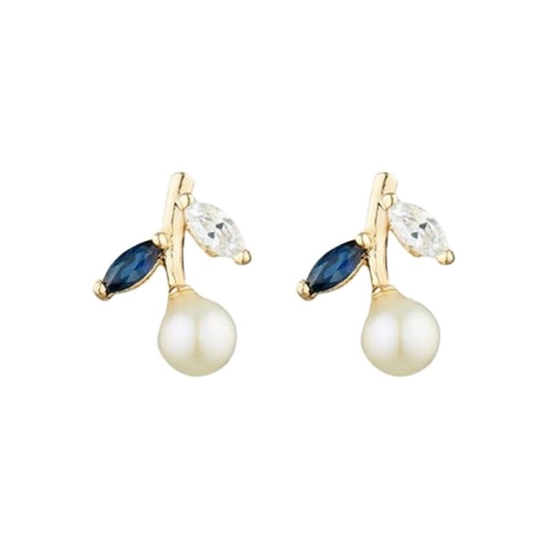 Boucles d'oreilles Or jaune et pierres