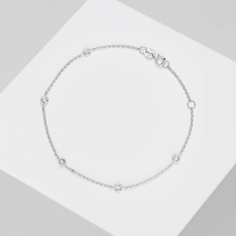 Bracelet 'Rayonnant' Or blanc et Diamant - vue 4