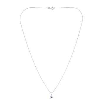 Pendentif 'Icare Brillant' Or blanc et Saphir