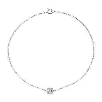 Bracelet Or Blanc et Diamants 0,05 carat 'SIMPLY DIAMONDS'