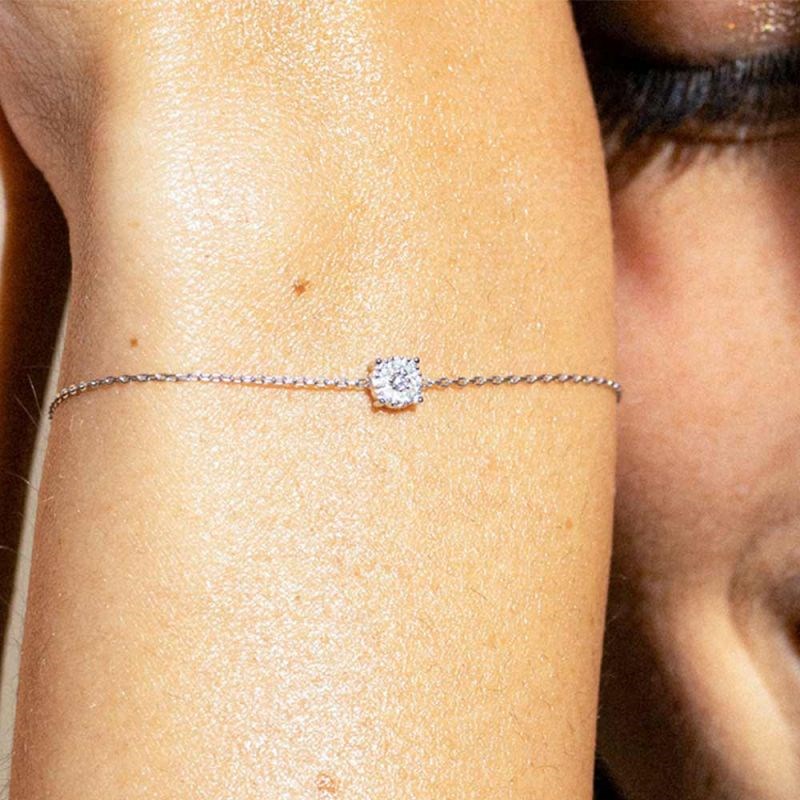 Bracelet Or Blanc et Diamants 0,05 carat 'SIMPLY DIAMONDS' - vue 3