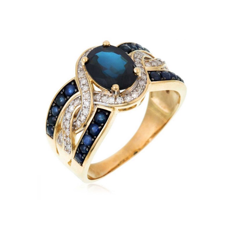 Bague 'Éden' Or jaune et Saphir